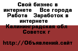 Свой бизнес в интернете. - Все города Работа » Заработок в интернете   . Калининградская обл.,Советск г.